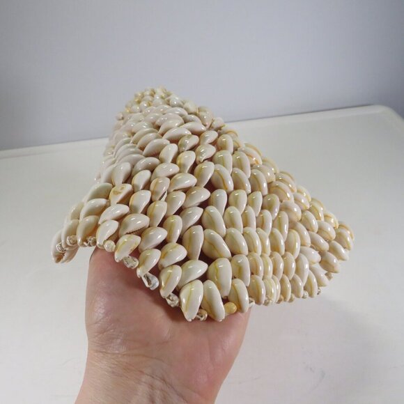 Carib Cowrie Seashell Trivet Octagon Handmade Philippines 10" - Picture 5 of 6